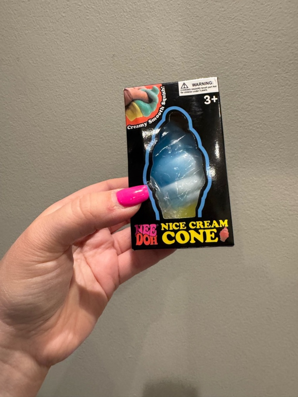NEW! Nice Cream Cone Squishy Toy Blue Swirl